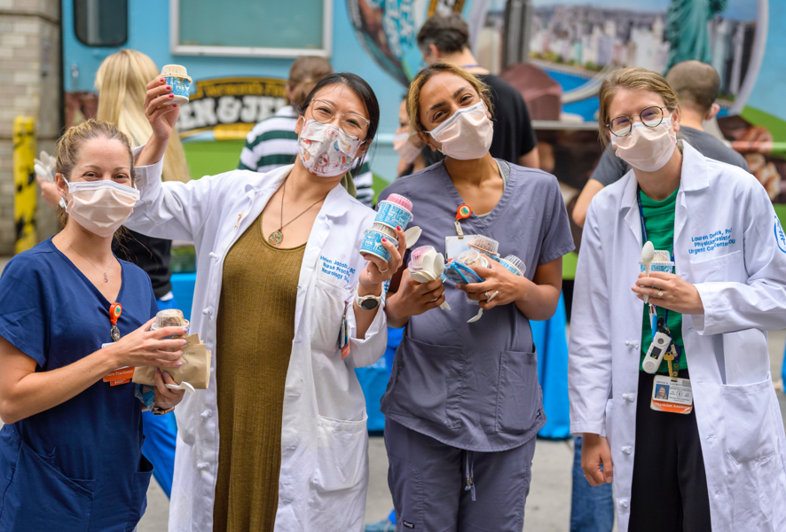 group of medical staff posing for a photo