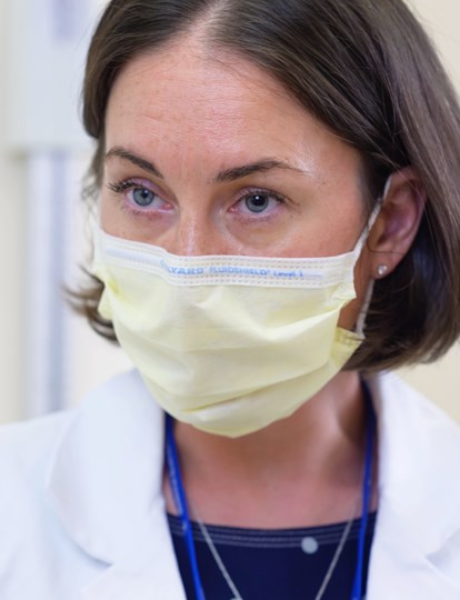 Medical colleague talking to someone